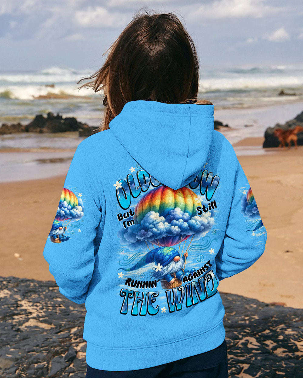 RUNNING AGAINST THE WIND GNOME ALL OVER PRINT - TYTD1109251