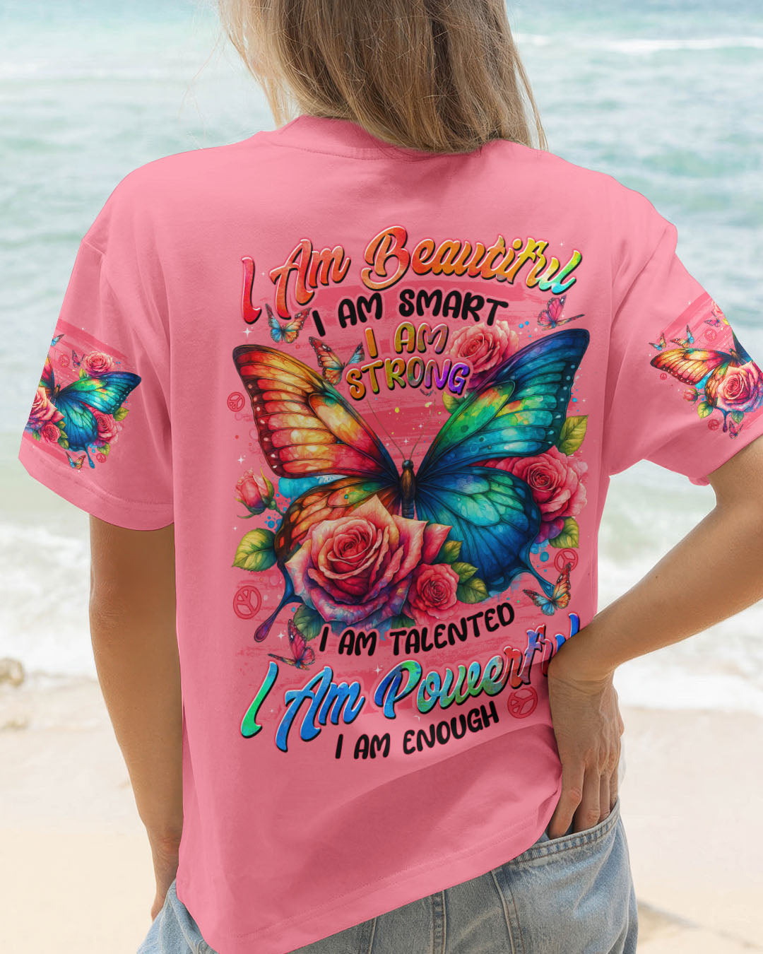 I AM STRONG BUTTERFLY ALL OVER PRINT - TYTD1209251