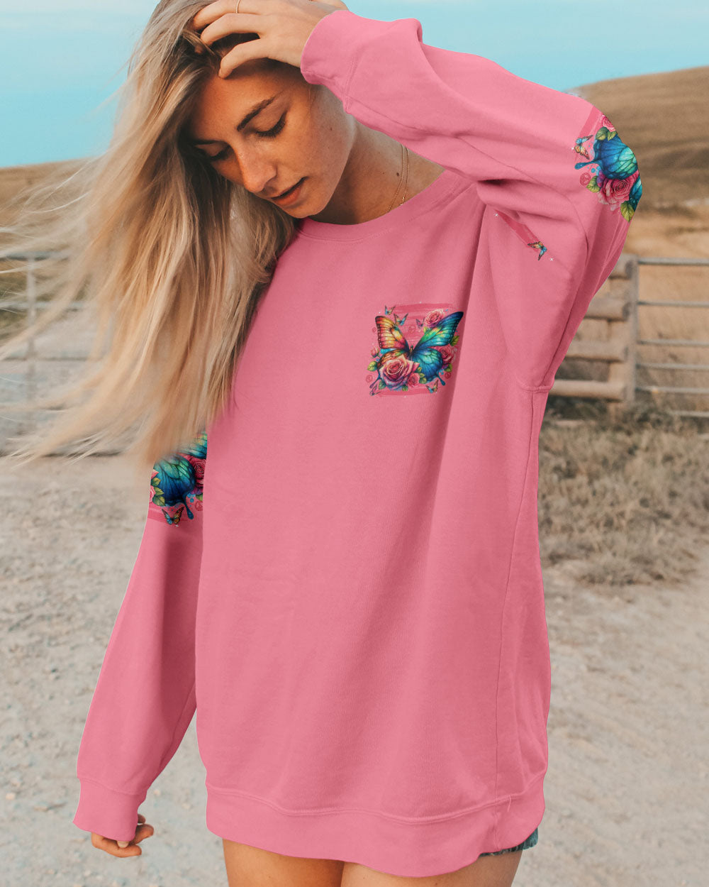 I AM STRONG BUTTERFLY ALL OVER PRINT - TYTD1209251