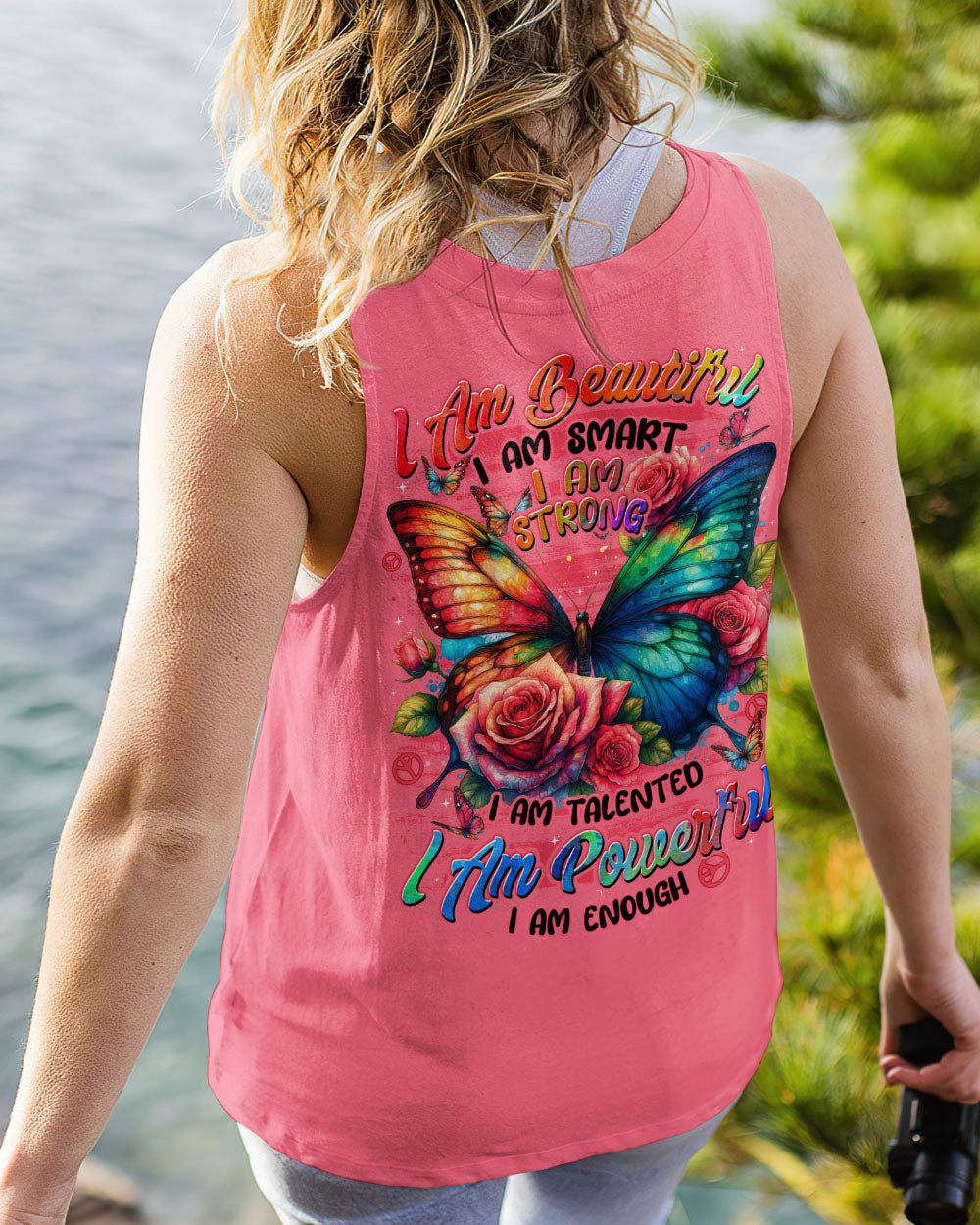 I AM STRONG BUTTERFLY ALL OVER PRINT - TYTD1209251