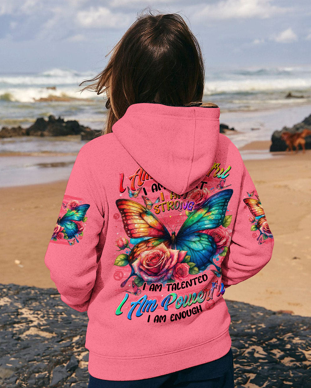 I AM STRONG BUTTERFLY ALL OVER PRINT - TYTD1209251