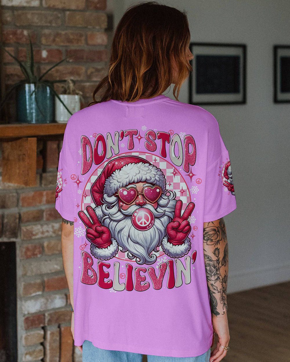 DON'T STOP BELIEVING CHRISTMAS ALL OVER PRINT - TYTD1211241