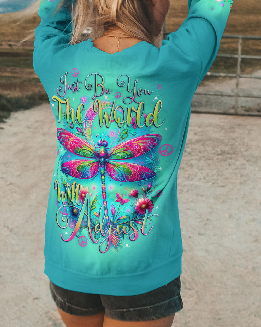 JUST BE YOU THE WORLD WILL ADJUST DRAGONFLY ALL OVER PRINT - TYTD1214234