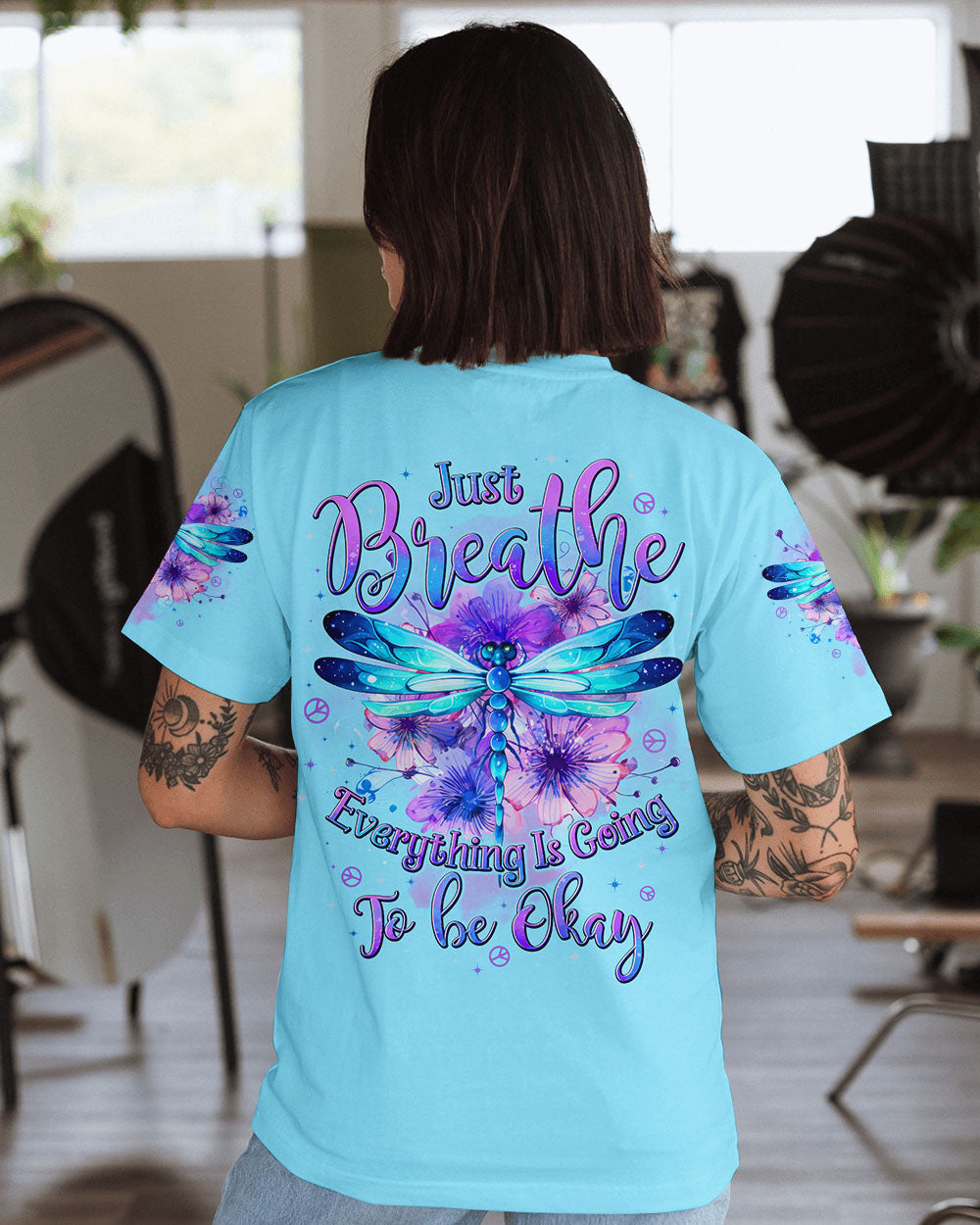 JUST BREATHE DRAGONFLY ALL OVER PRINT - TYTD1303253