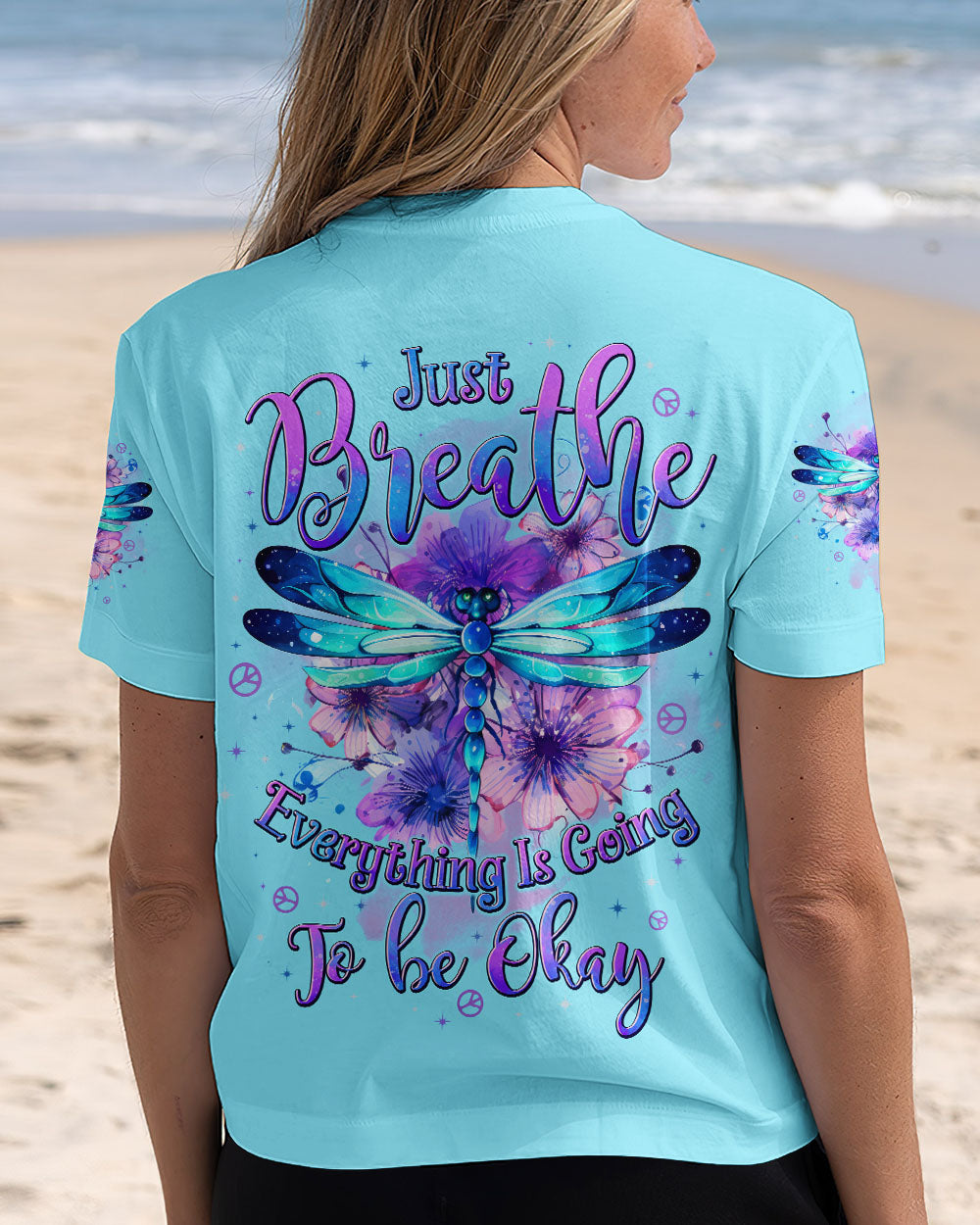 JUST BREATHE DRAGONFLY ALL OVER PRINT - TYTD1303253