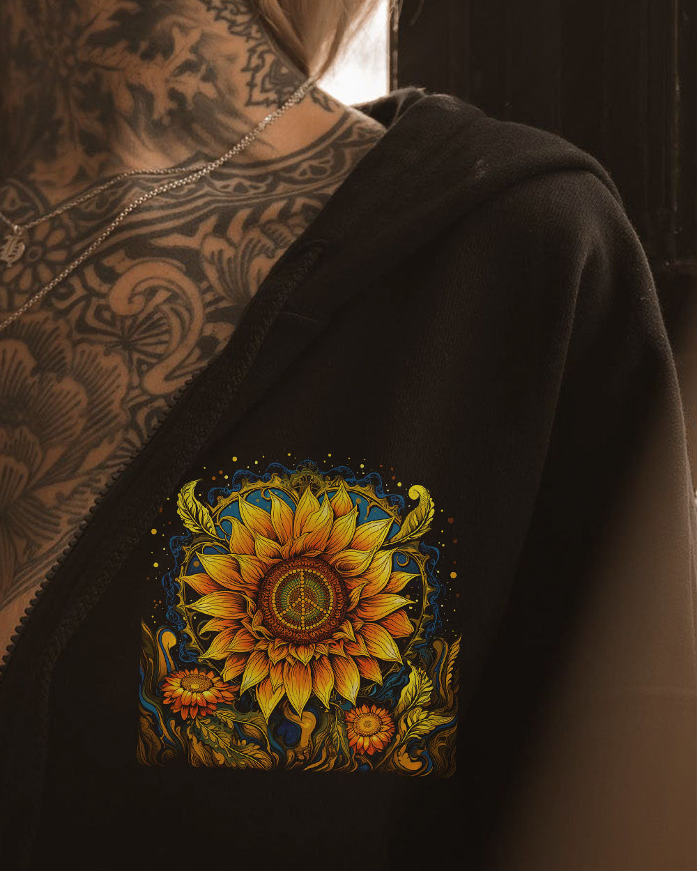 PEACE FOREVER SUNFLOWER ALL OVER PRINT - TYTD1307232