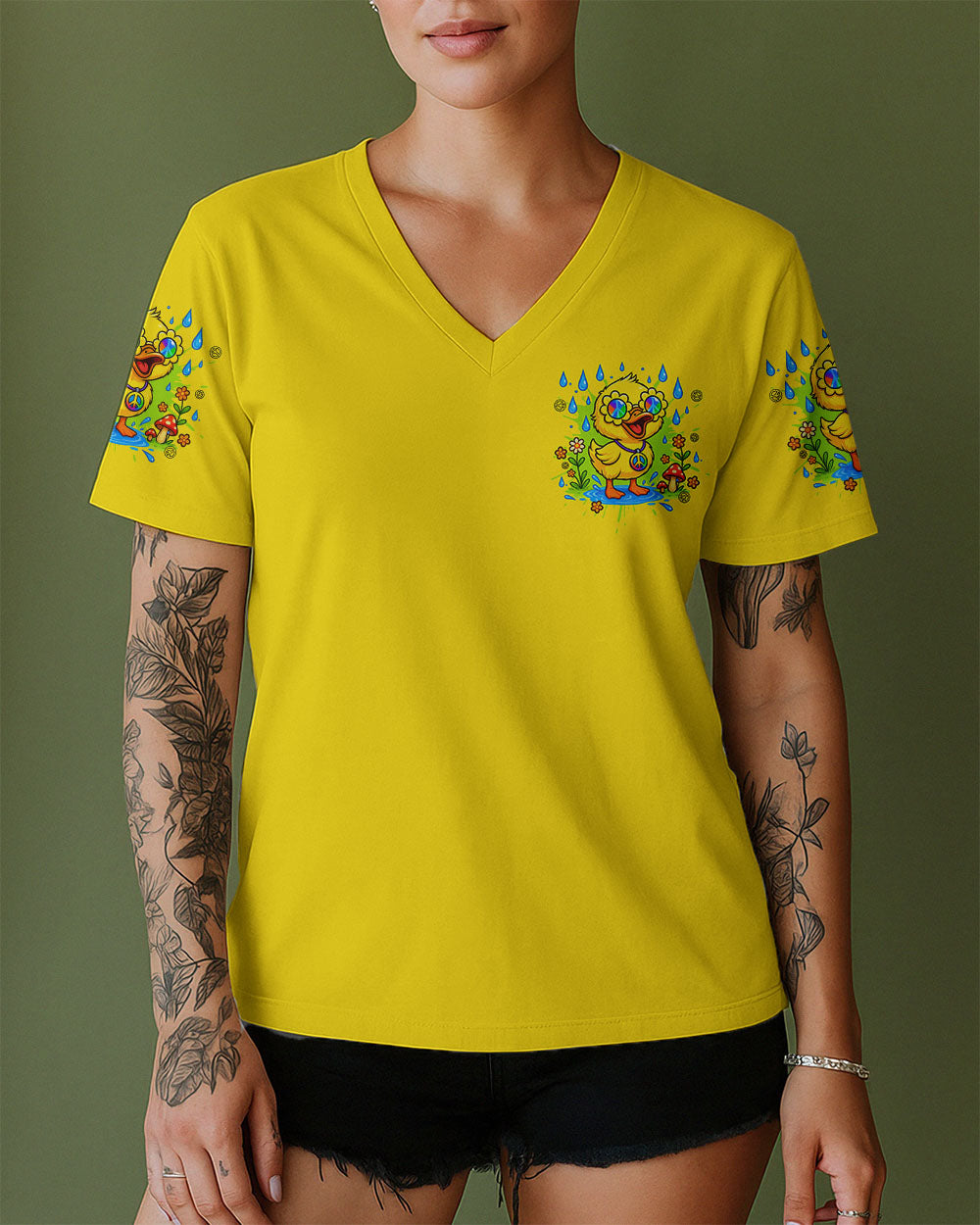 I'M NOT SHORT DUCK HIPPIE ALL OVER PRINT - TYTD1308252