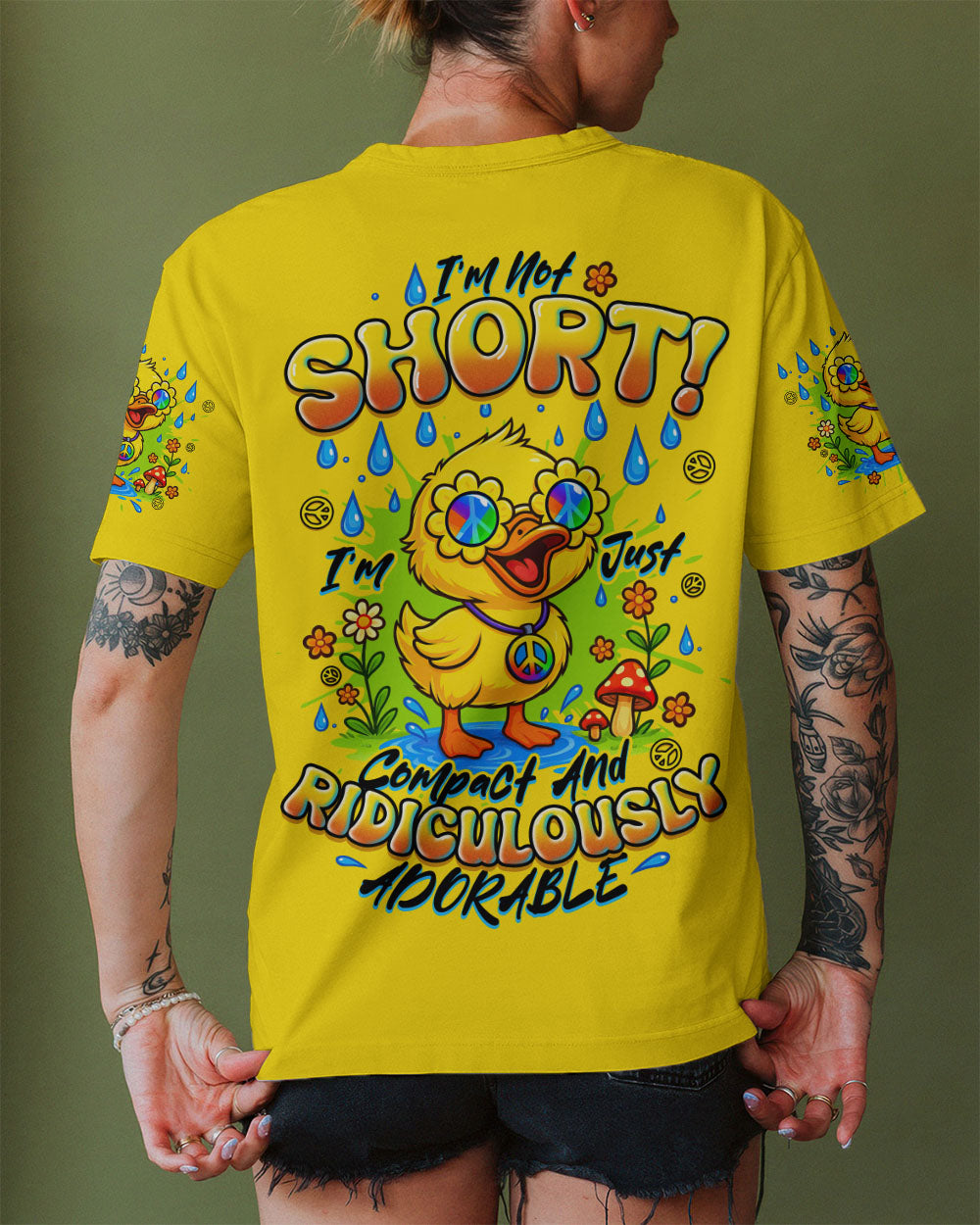 I'M NOT SHORT DUCK HIPPIE ALL OVER PRINT - TYTD1308252