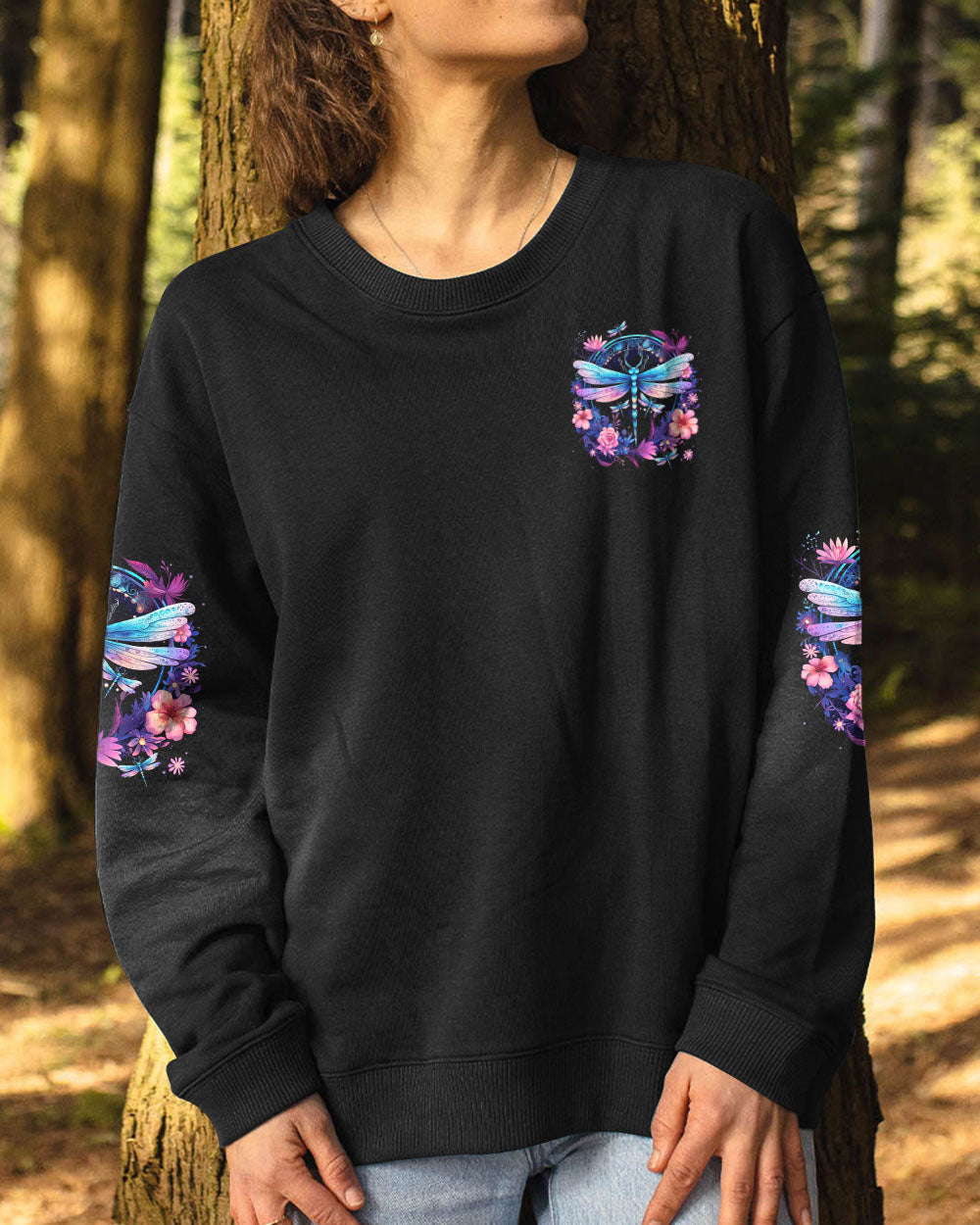 BEHIND EVERY GREAT WOMAN DRAGONFLY ALL OVER PRINT - TYTD1309233