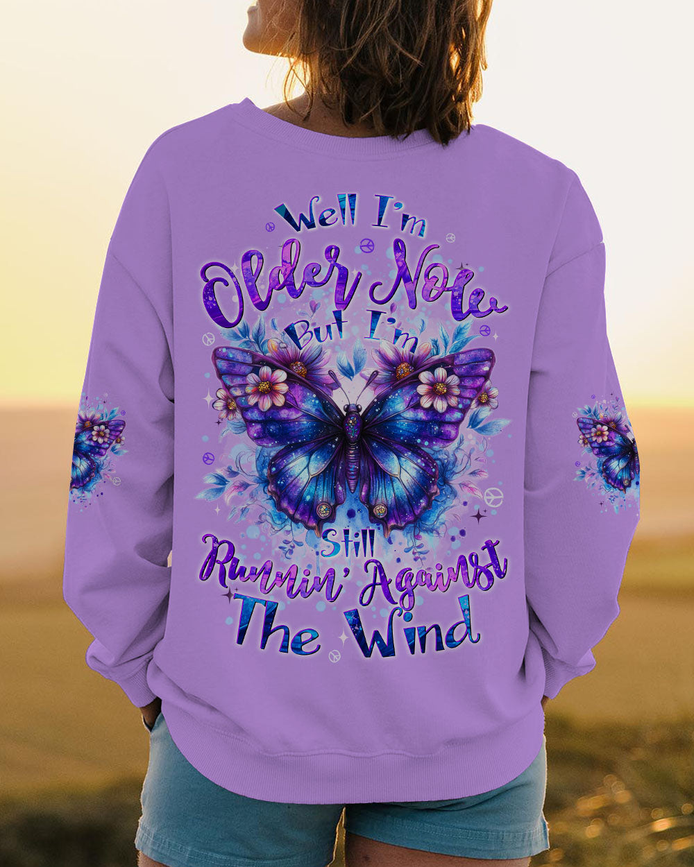 RUNNING AGAINST THE WIND BUTTERFLY ALL OVER PRINT - TYTD1309243