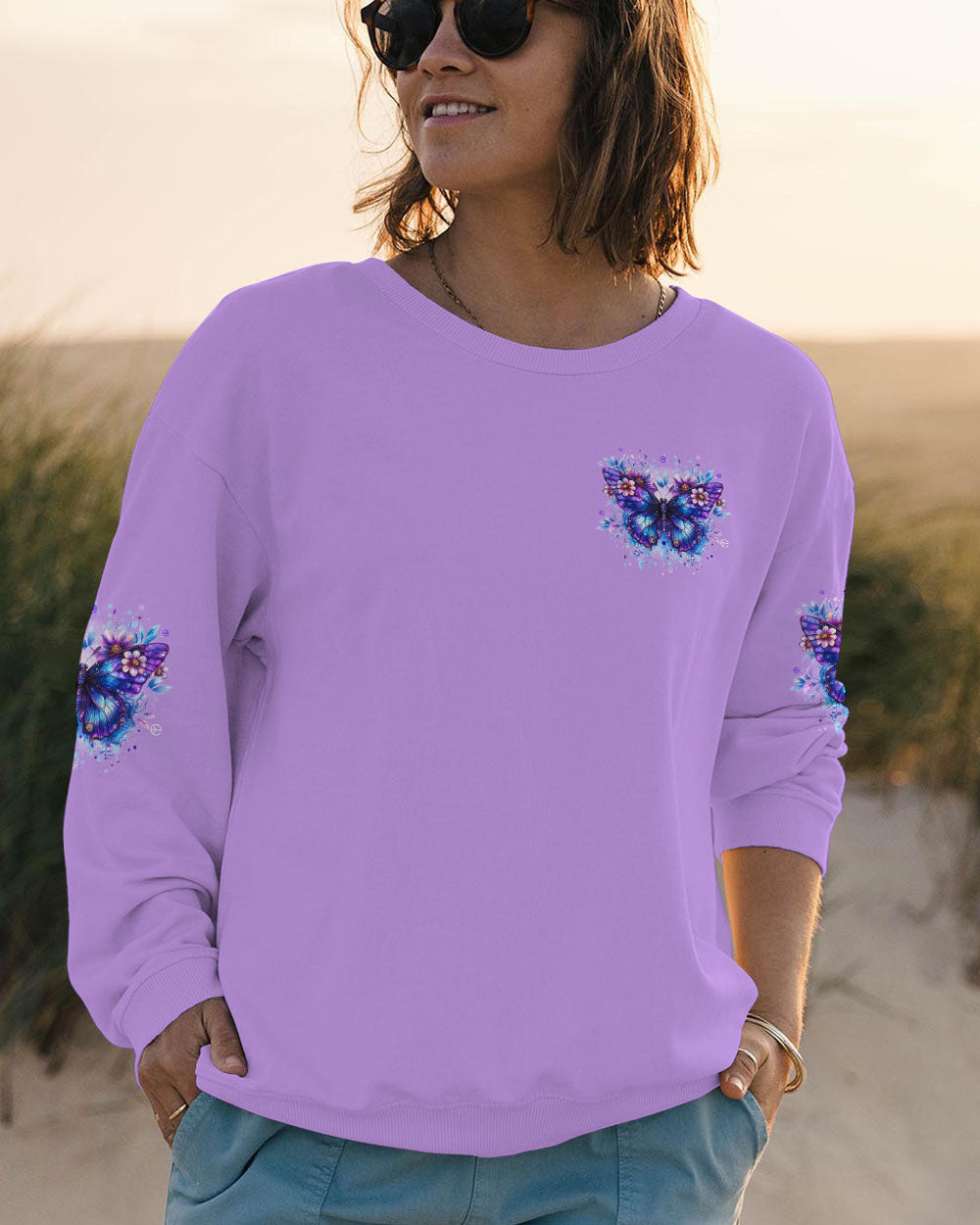 RUNNING AGAINST THE WIND BUTTERFLY ALL OVER PRINT - TYTD1309243