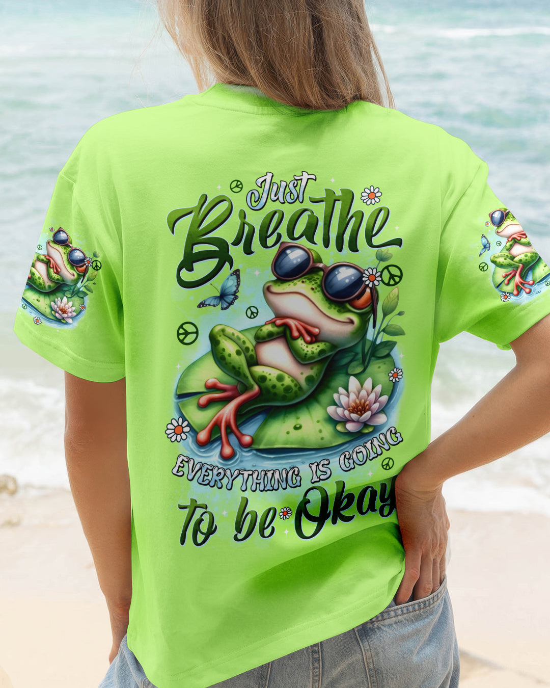JUST BREATHE FROG ALL OVER PRINT - TYTD1312251