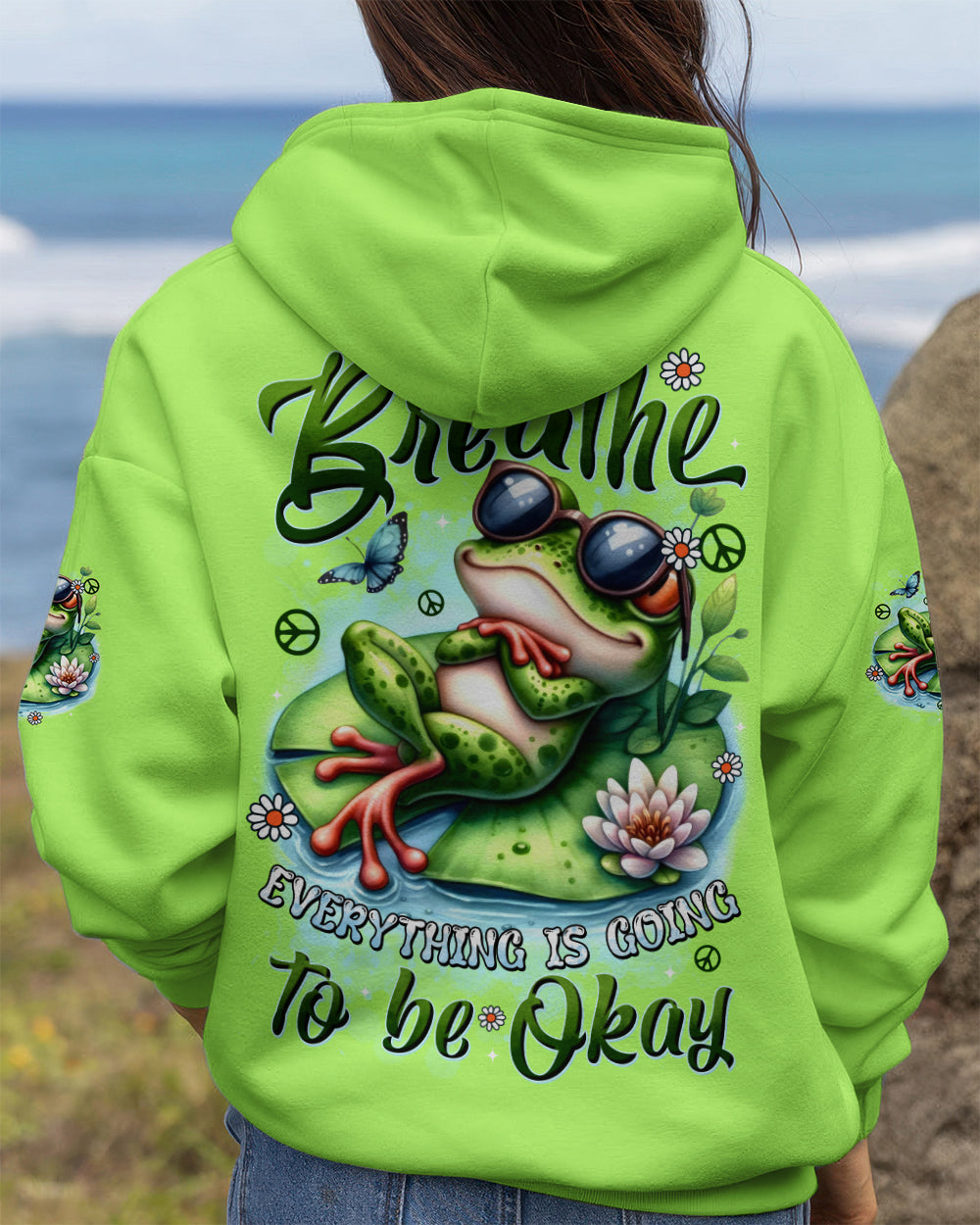 JUST BREATHE FROG ALL OVER PRINT - TYTD1312251