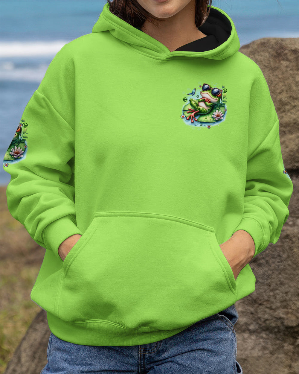 JUST BREATHE FROG ALL OVER PRINT - TYTD1312251
