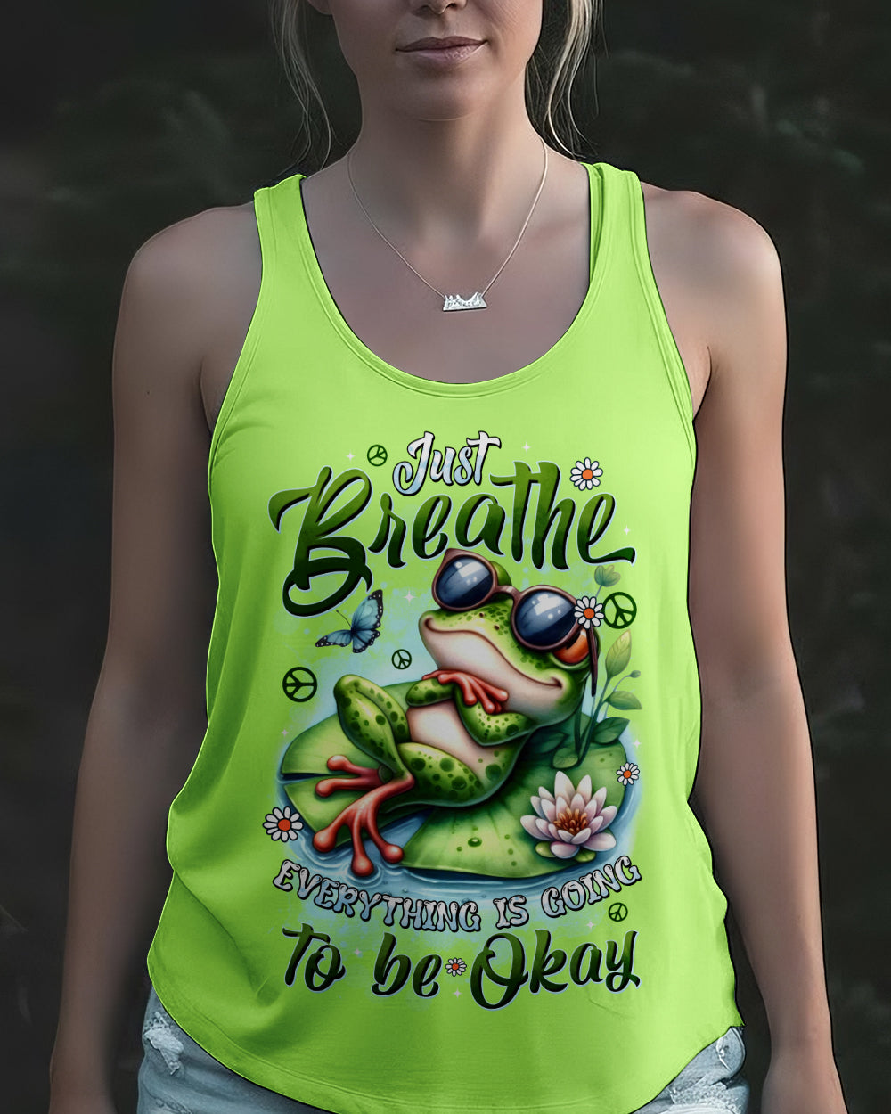 JUST BREATHE FROG ALL OVER PRINT - TYTD1312251