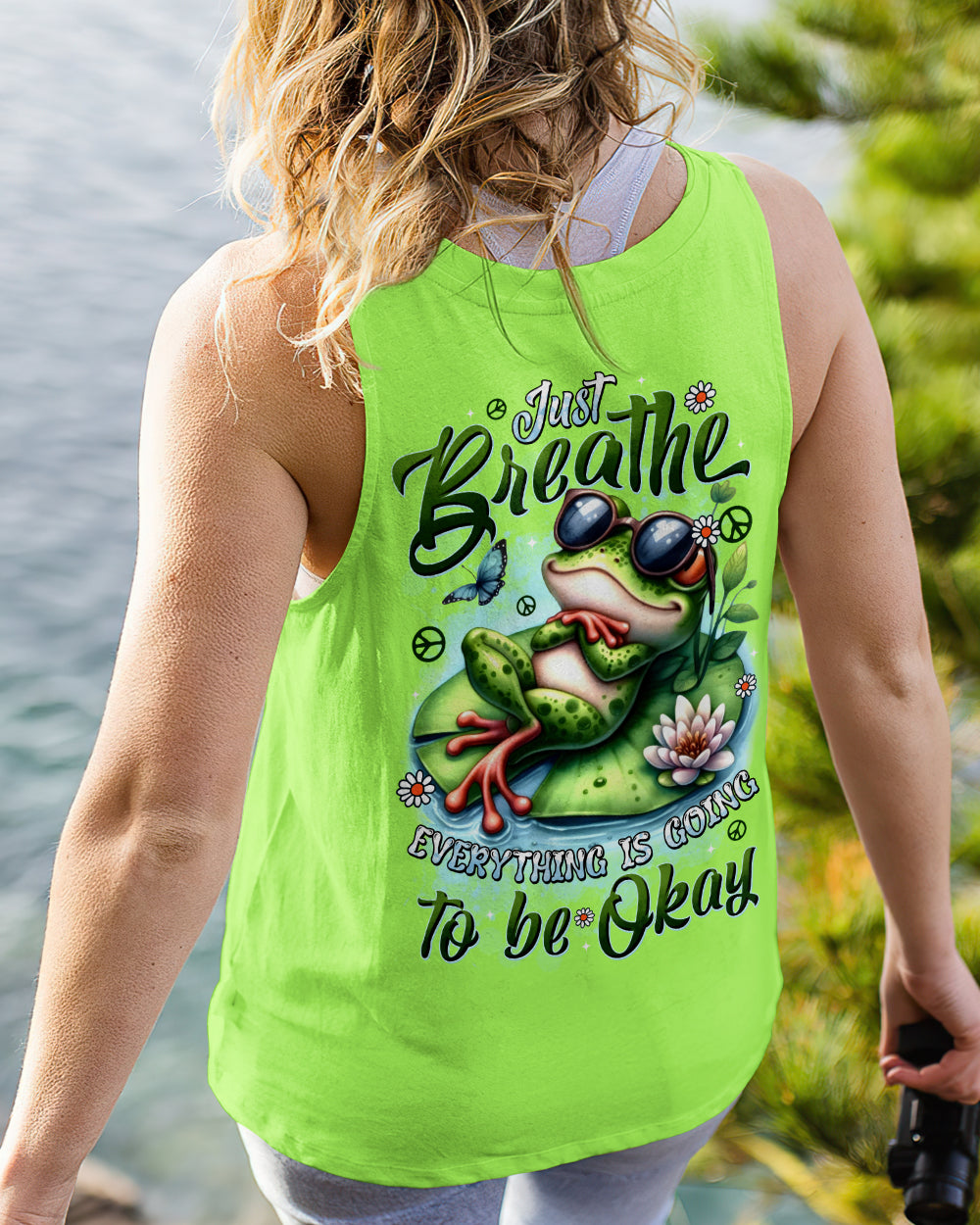 JUST BREATHE FROG ALL OVER PRINT - TYTD1312251