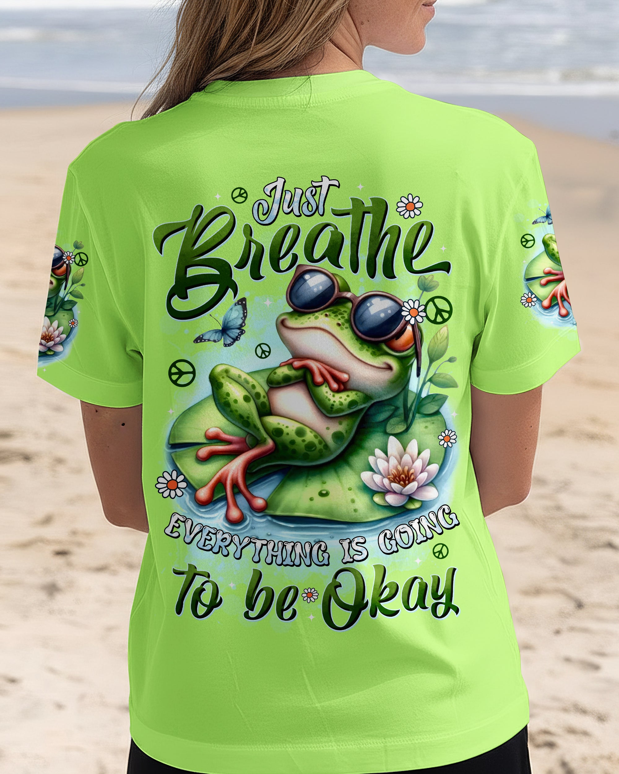 JUST BREATHE FROG ALL OVER PRINT - TYTD1312251