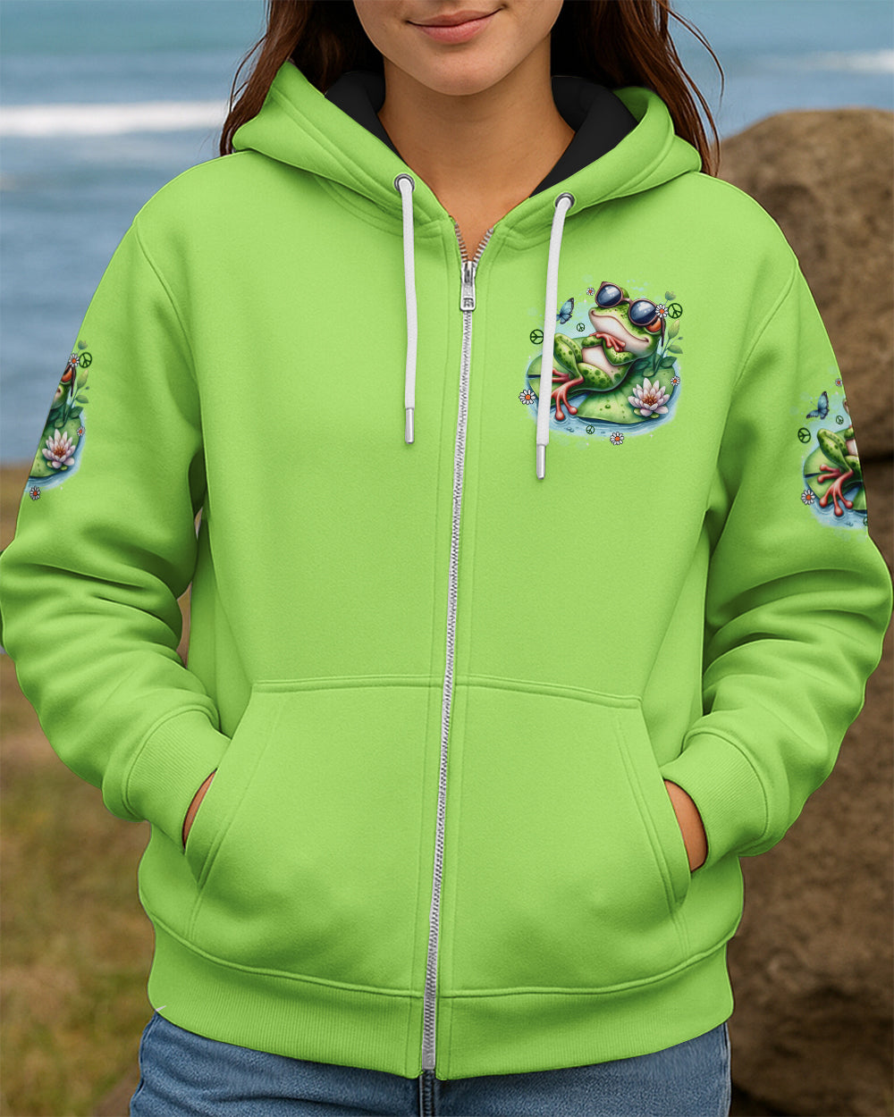 JUST BREATHE FROG ALL OVER PRINT - TYTD1312251