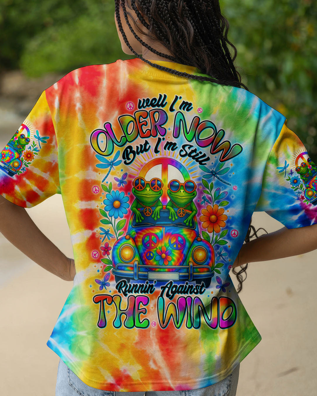 RUNNING AGAINST THE WIND CAR FROG ALL OVER PRINT - TYTD1405251