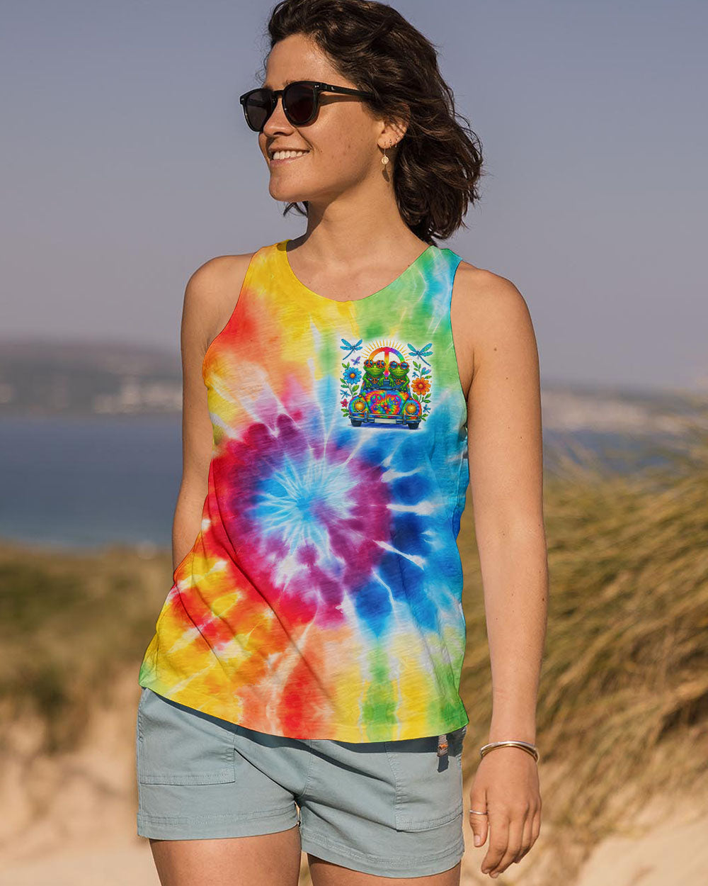 RUNNING AGAINST THE WIND CAR FROG ALL OVER PRINT - TYTD1405251