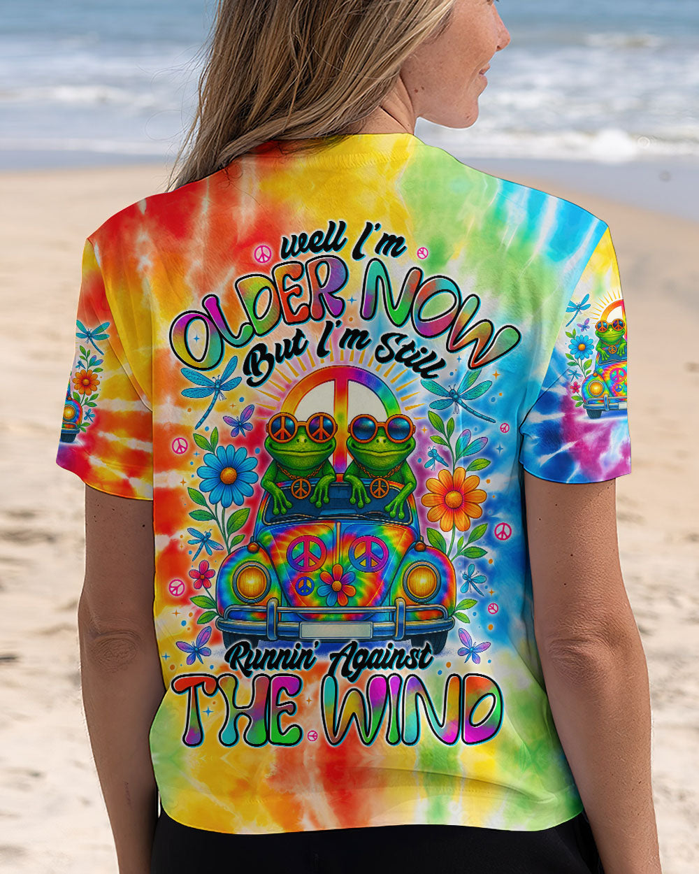 RUNNING AGAINST THE WIND CAR FROG ALL OVER PRINT - TYTD1405251