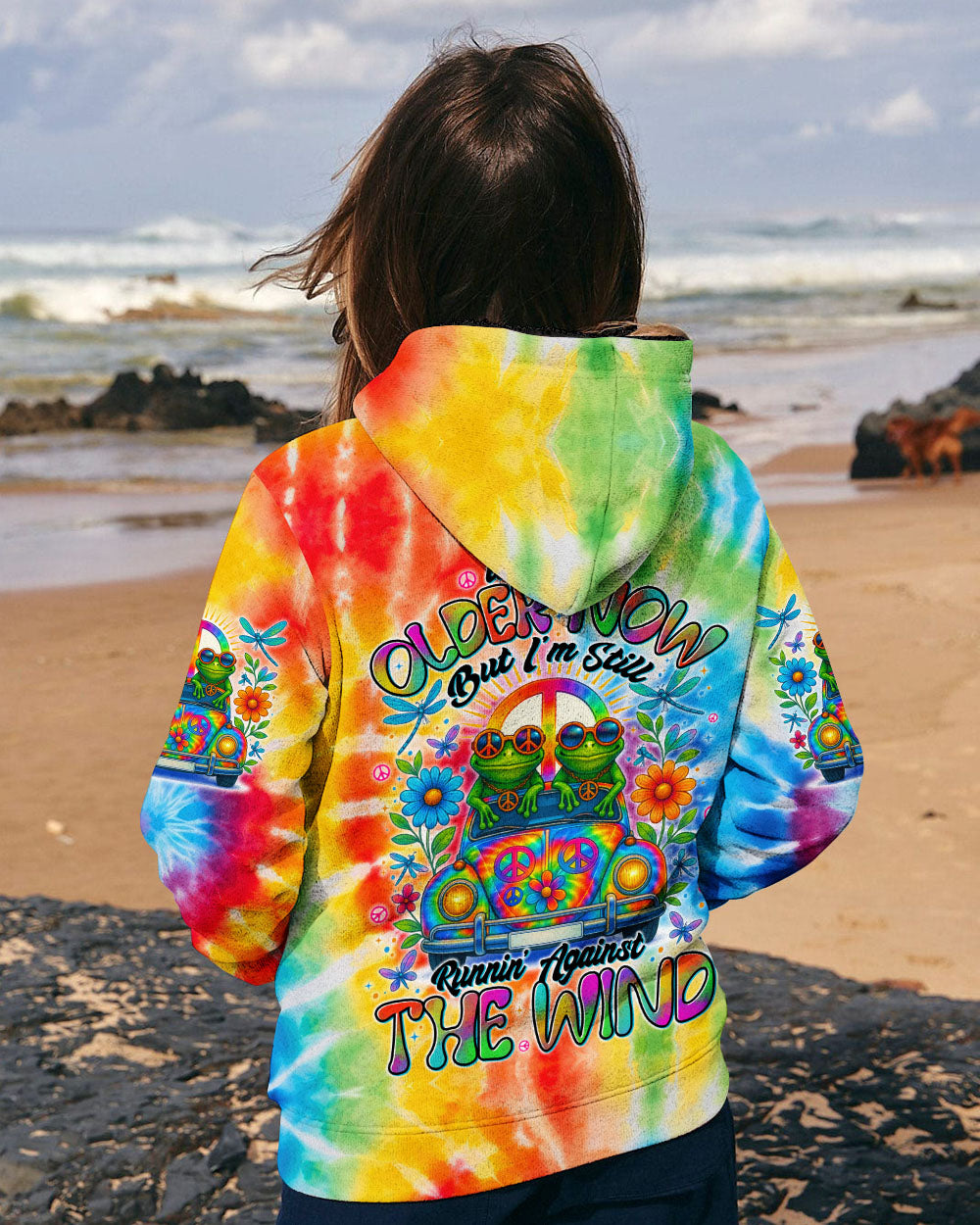 RUNNING AGAINST THE WIND CAR FROG ALL OVER PRINT - TYTD1405251