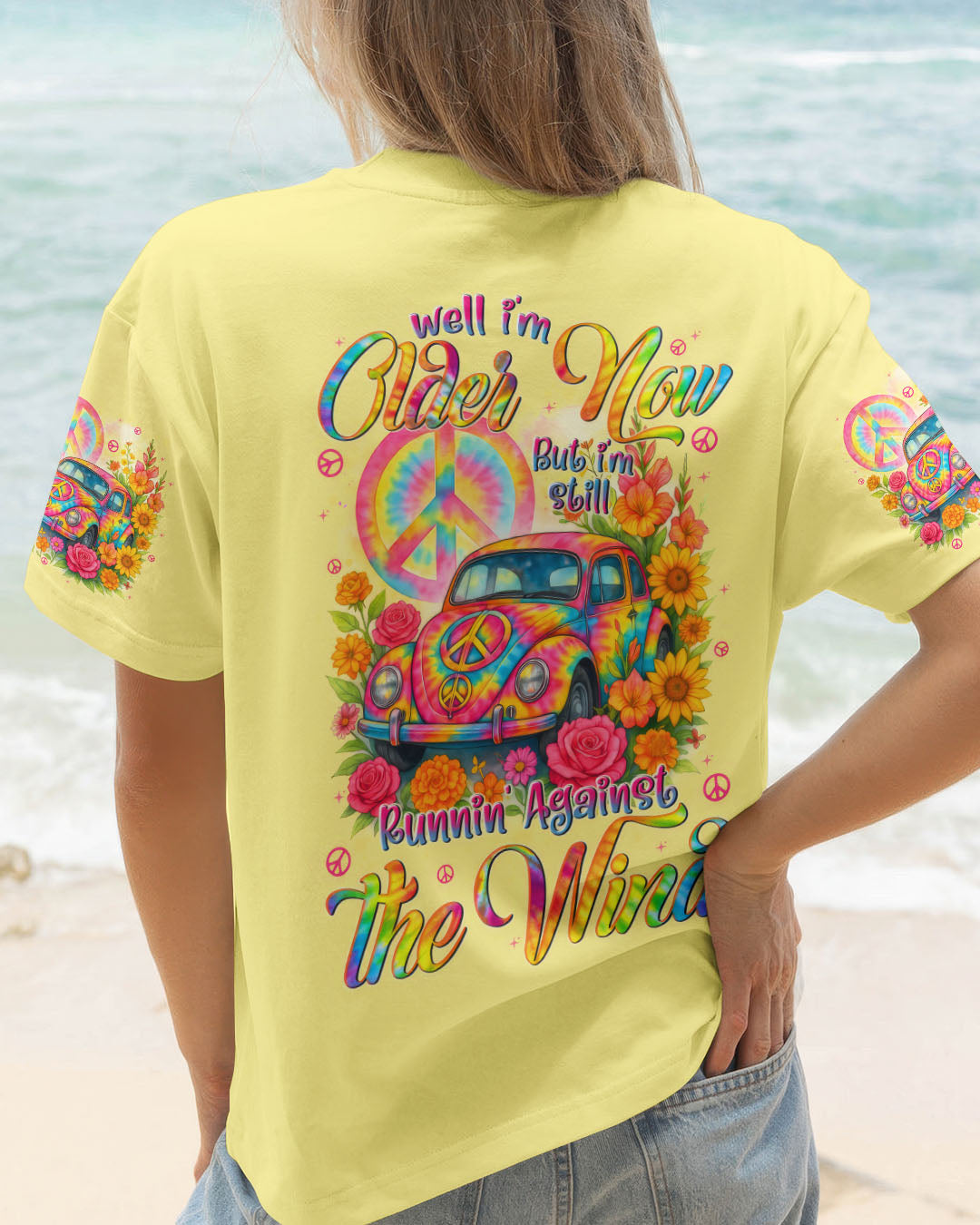 RUNNING AGAINST THE WIND CAR TIE DYE ALL OVER PRINT - TYTD1406252