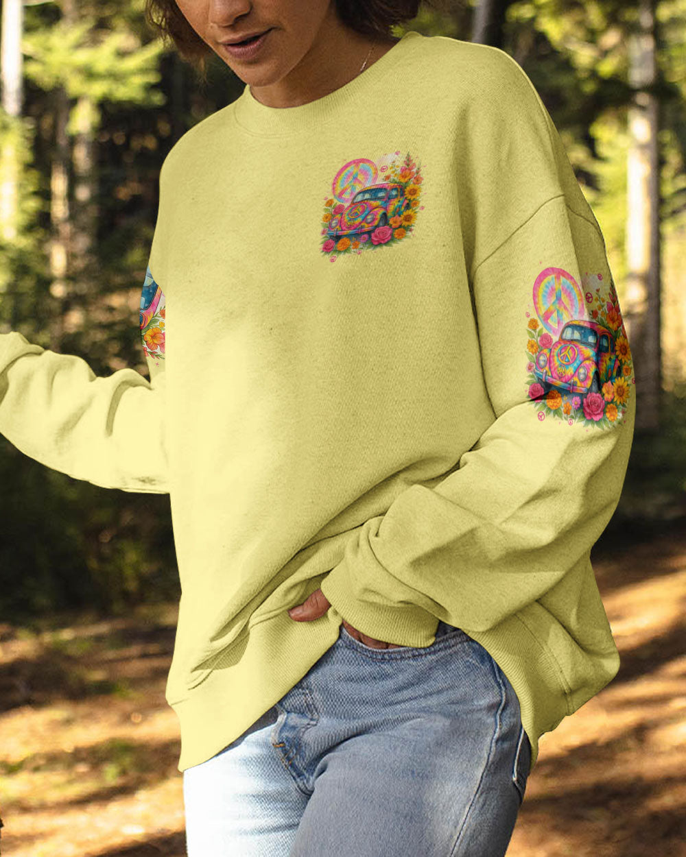 RUNNING AGAINST THE WIND CAR TIE DYE ALL OVER PRINT - TYTD1406252