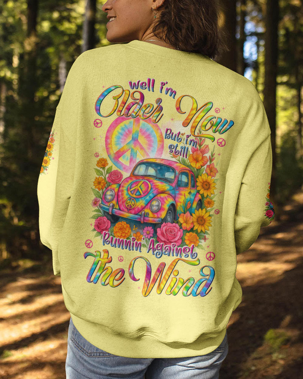 RUNNING AGAINST THE WIND CAR TIE DYE ALL OVER PRINT - TYTD1406252