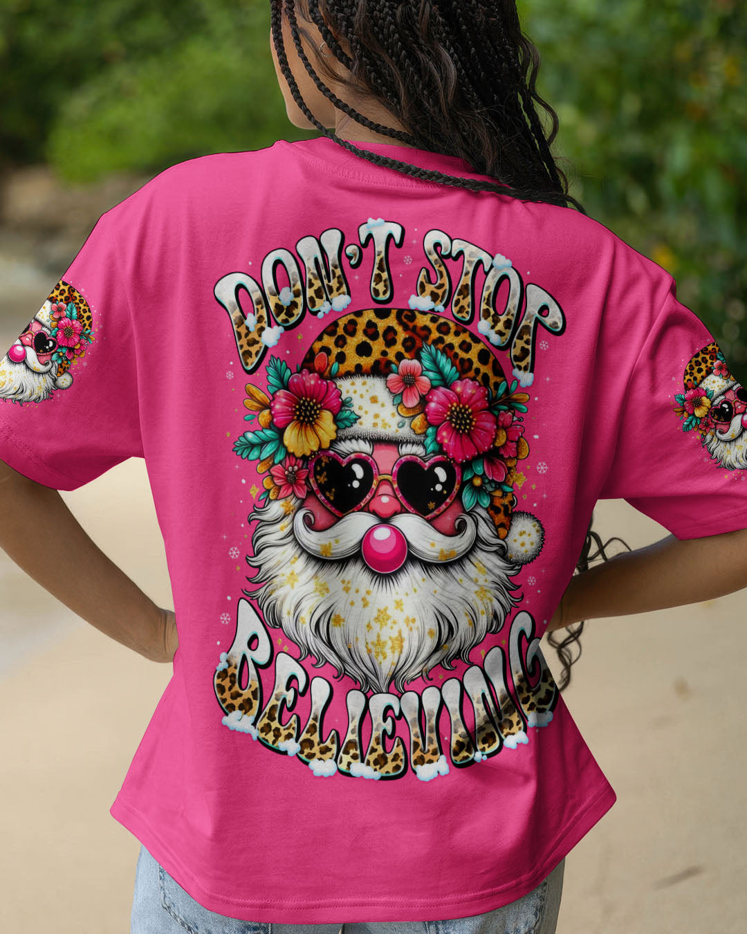 DON'T STOP BELIEVING SANTA CHRISTMAS ALL OVER PRINT - TYTD1411251