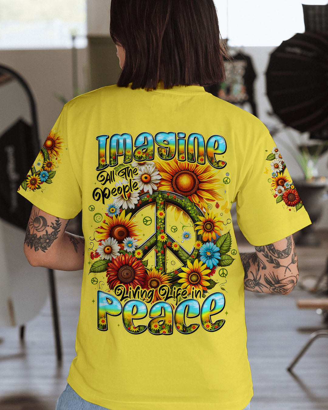 IMAGINE ALL THE PEOPLE LIVING LIFE IN PEACE ALL OVER PRINT - TYTD1507251