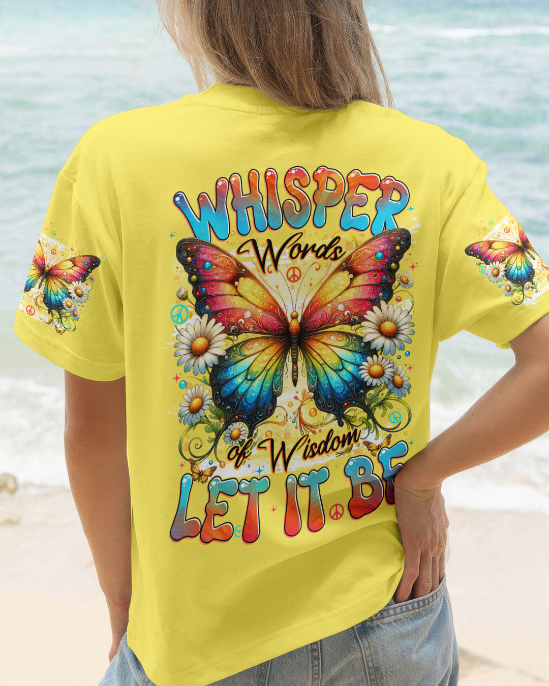 WHISPER WORDS OF WISDOM LET IT BE BUTTERFLY ALL OVER PRINT - TYTD1509252