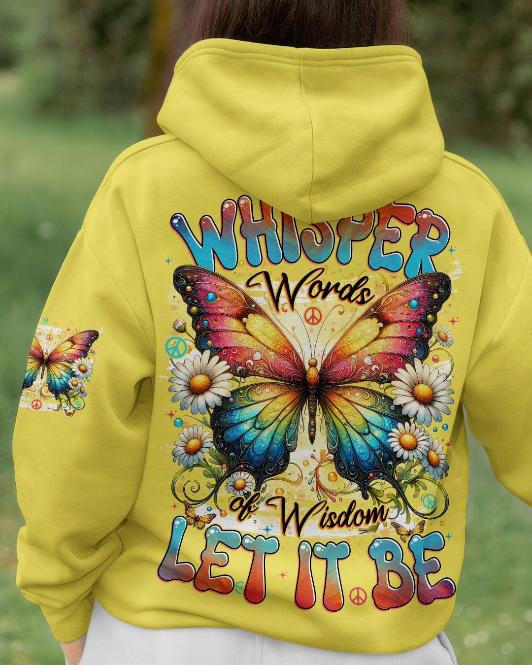 WHISPER WORDS OF WISDOM LET IT BE BUTTERFLY ALL OVER PRINT - TYTD1509252