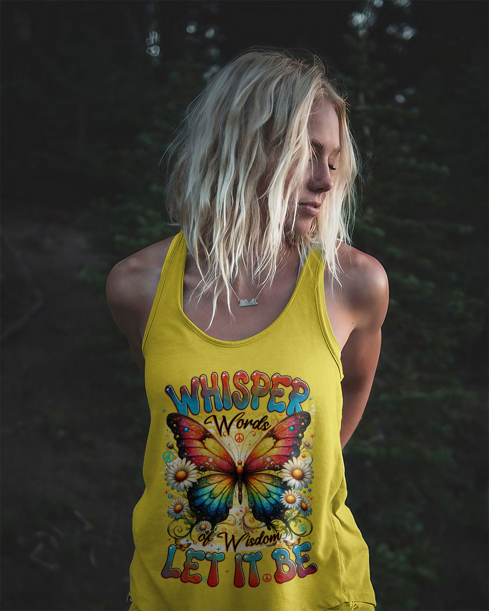 WHISPER WORDS OF WISDOM LET IT BE BUTTERFLY ALL OVER PRINT - TYTD1509252