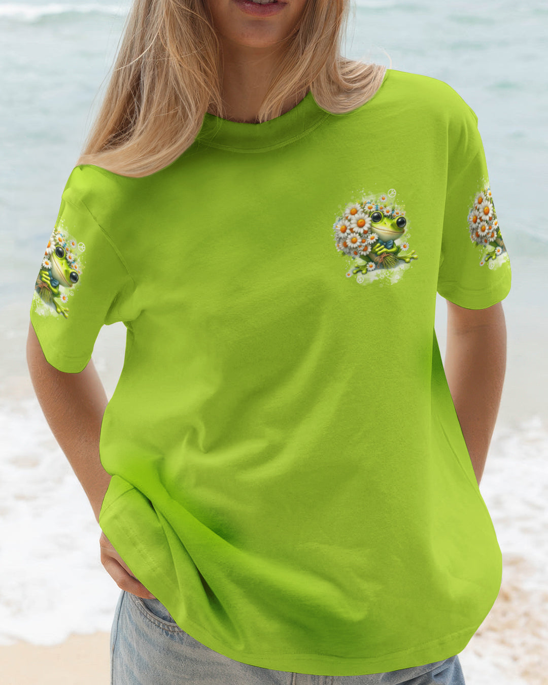 BE YOU THE WORLD WILL ADJUST FROG ALL OVER PRINT - TYTD1512251