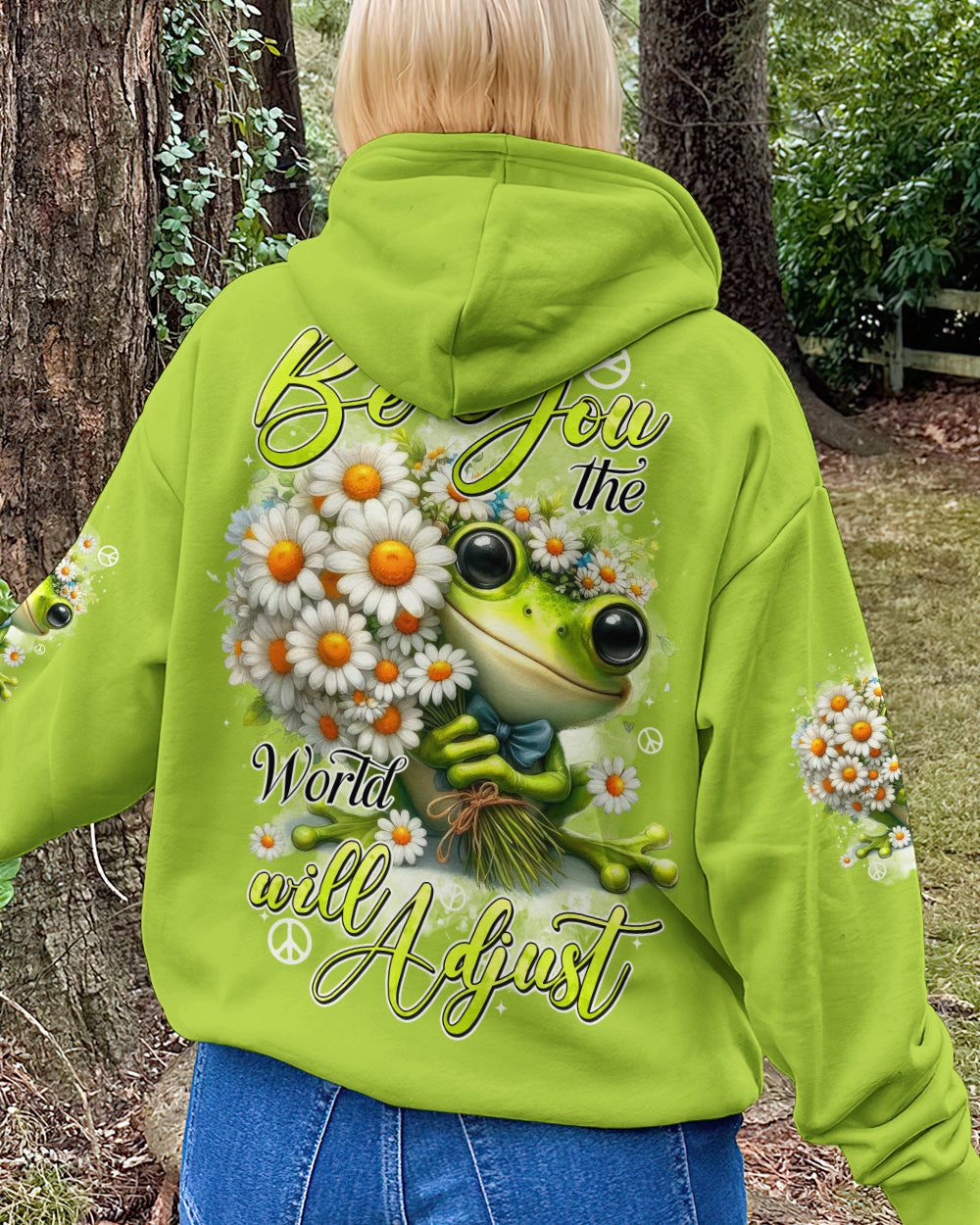 BE YOU THE WORLD WILL ADJUST FROG ALL OVER PRINT - TYTD1512251