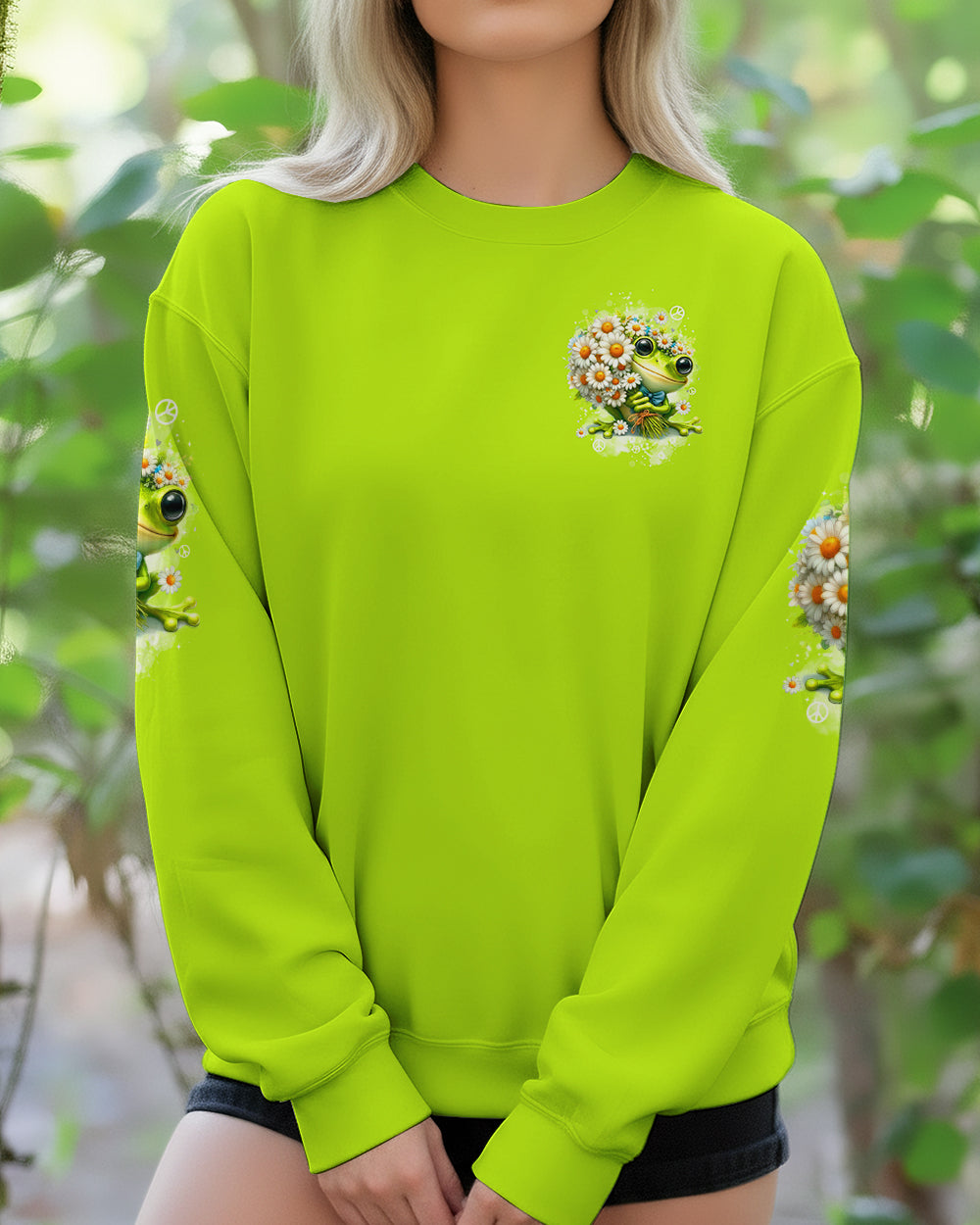 BE YOU THE WORLD WILL ADJUST FROG ALL OVER PRINT - TYTD1512251