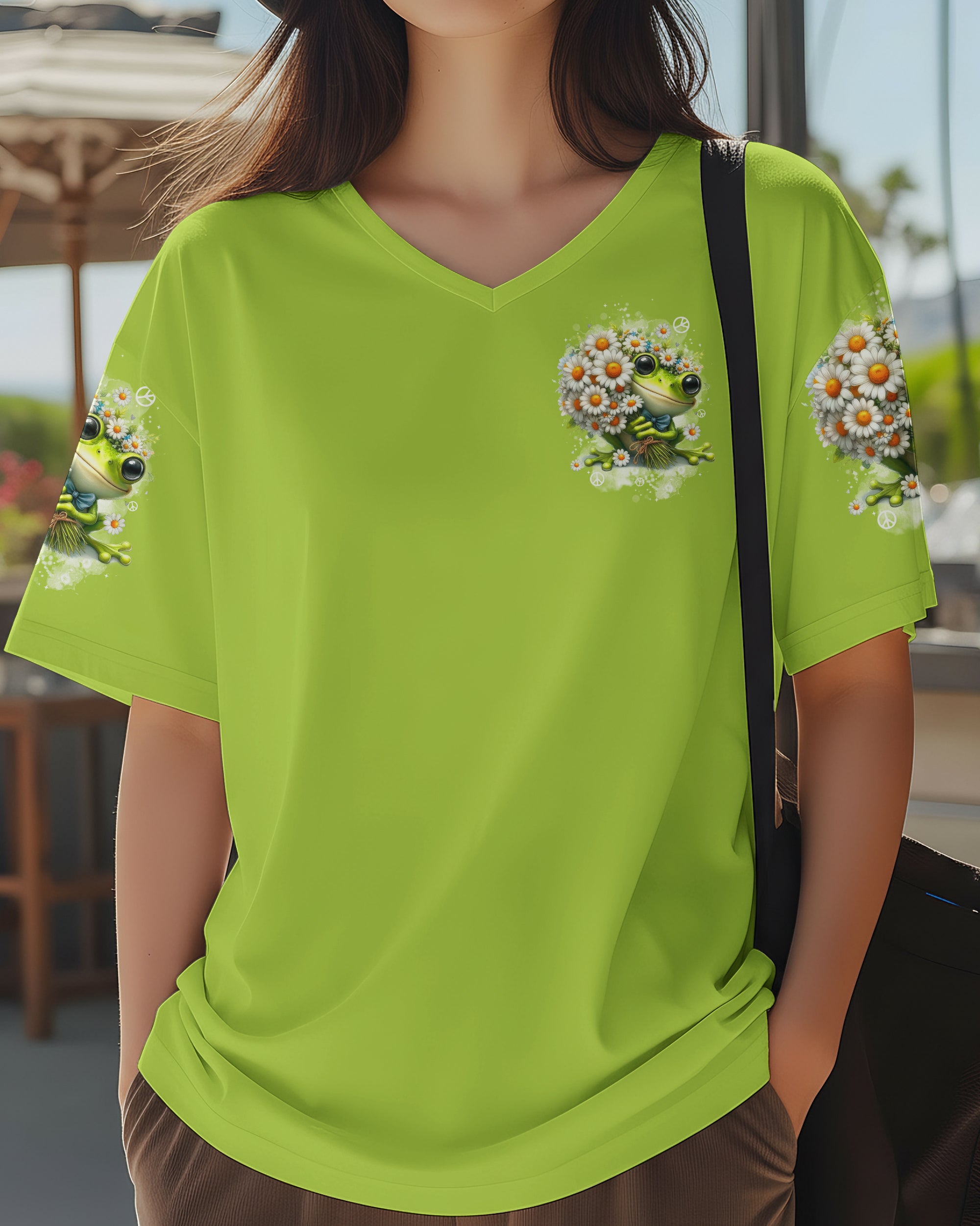 BE YOU THE WORLD WILL ADJUST FROG ALL OVER PRINT - TYTD1512251