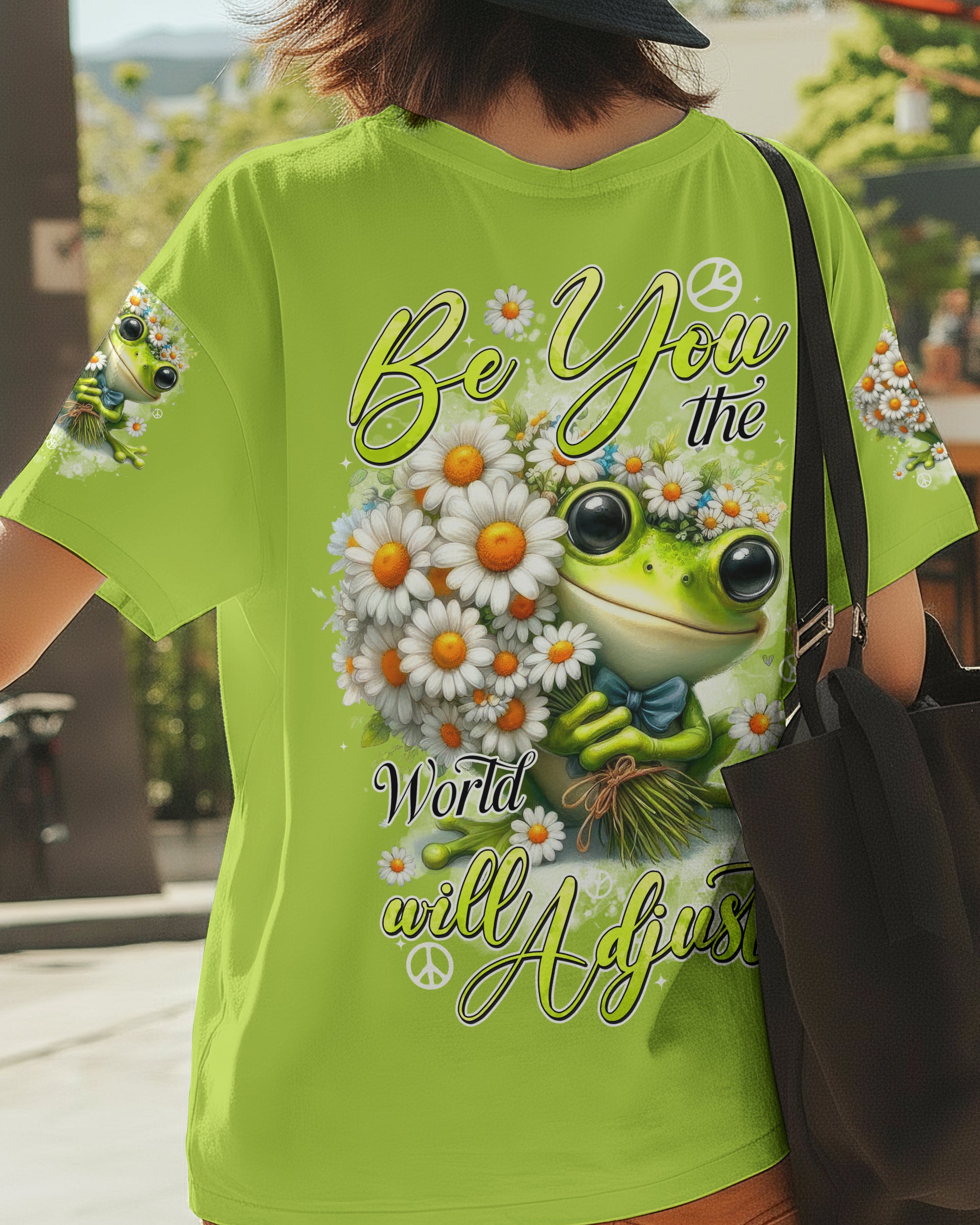 BE YOU THE WORLD WILL ADJUST FROG ALL OVER PRINT - TYTD1512251