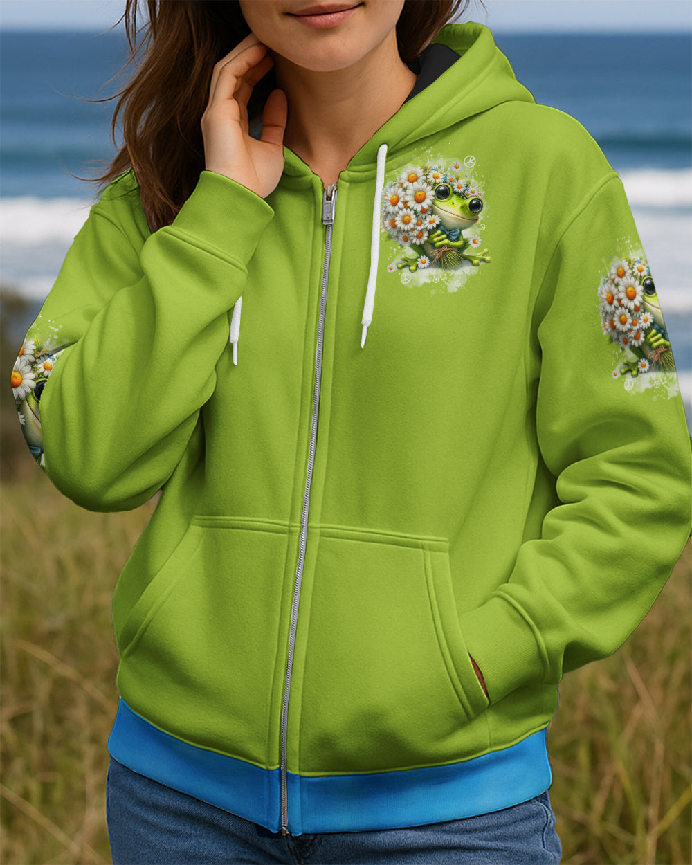BE YOU THE WORLD WILL ADJUST FROG ALL OVER PRINT - TYTD1512251