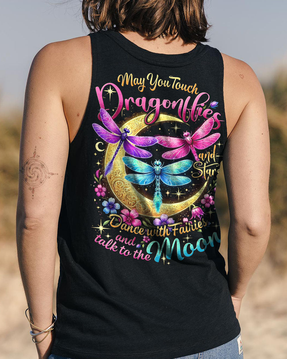 MAY YOU TOUCH DRAGONFLIES AND STARS ALL OVER PRINT - TYTD1702252