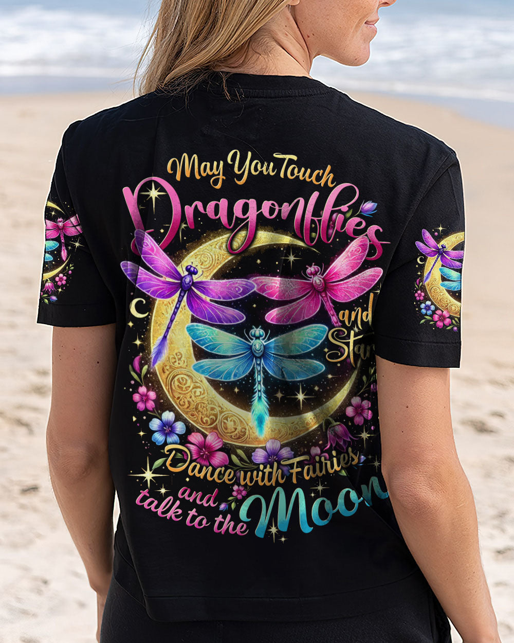 MAY YOU TOUCH DRAGONFLIES AND STARS ALL OVER PRINT - TYTD1702252