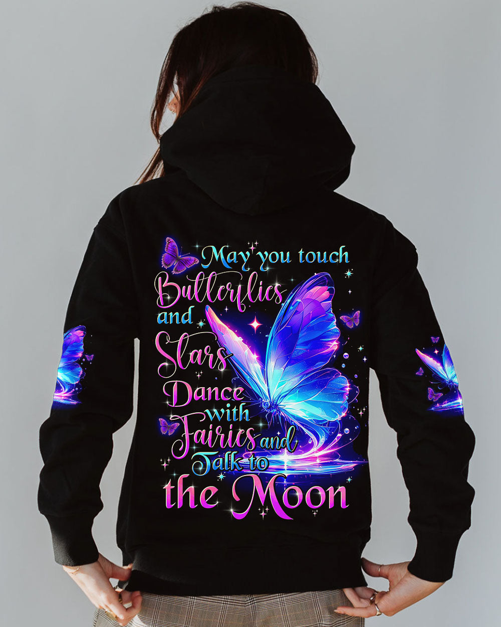 MAY YOU TOUCH BUTTERFLIES AND STARS ALL OVER PRINT - TYTD1704242