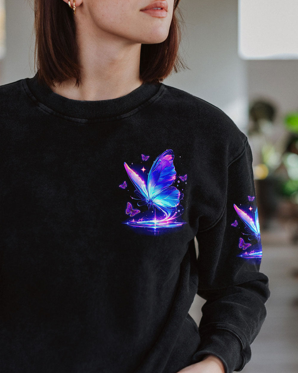 MAY YOU TOUCH BUTTERFLIES AND STARS ALL OVER PRINT - TYTD1704242
