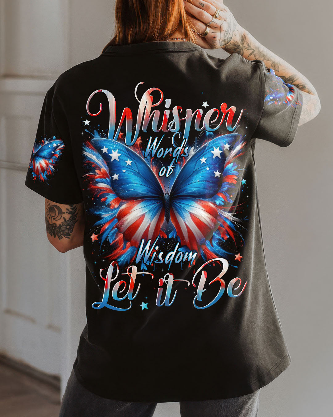WHISPER WORDS OF WISDOM LET IT BE BUTTERFLY ALL OVER PRINT - TYTD1705252