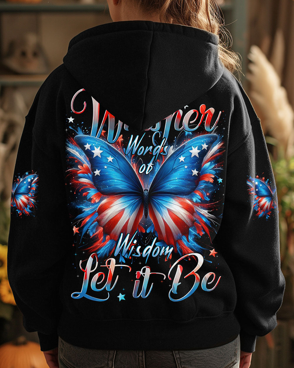 WHISPER WORDS OF WISDOM LET IT BE BUTTERFLY ALL OVER PRINT - TYTD1705252