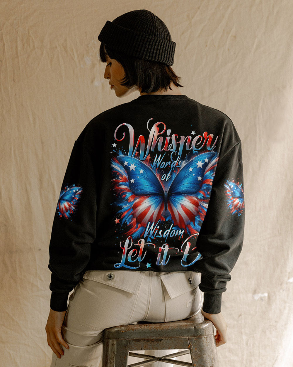 WHISPER WORDS OF WISDOM LET IT BE BUTTERFLY ALL OVER PRINT - TYTD1705252