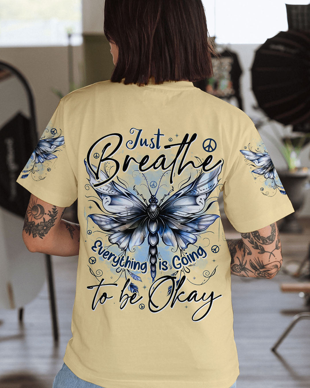 JUST BREATHE BUTTERFLY ALL OVER PRINT - TYTD1711253
