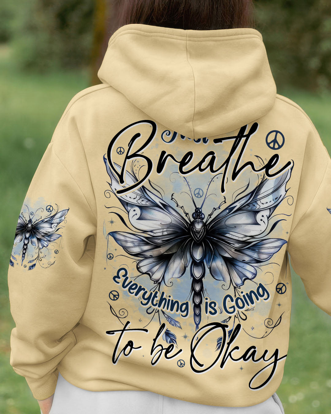 JUST BREATHE BUTTERFLY ALL OVER PRINT - TYTD1711253