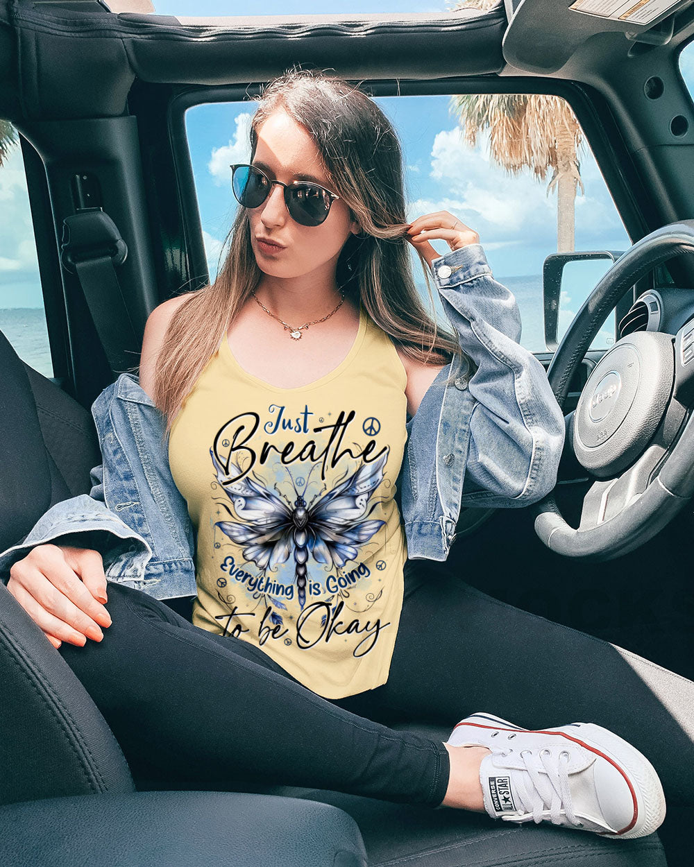 JUST BREATHE BUTTERFLY ALL OVER PRINT - TYTD1711253